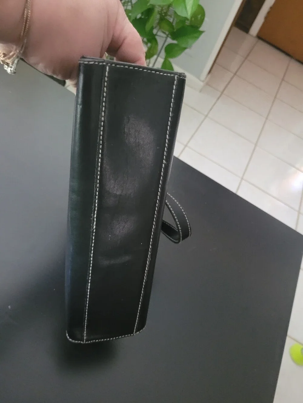 Ralph Lauren Black Leather Handbag